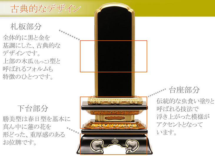 お位牌クオリティイメージ